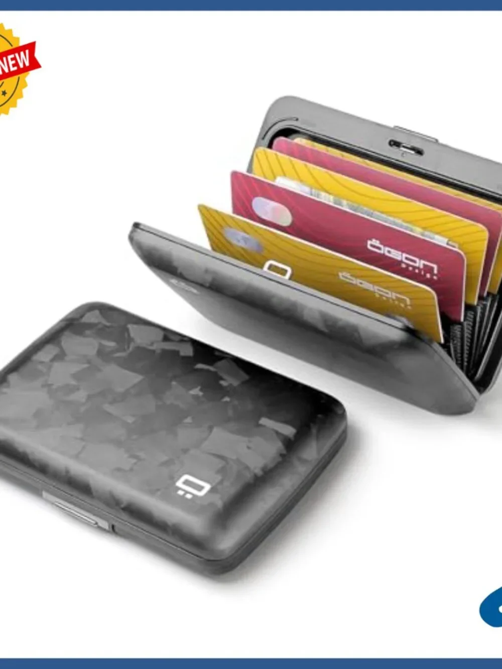 Forged Carbon Fiber Card Holder with RFID Protection, Metal Lock